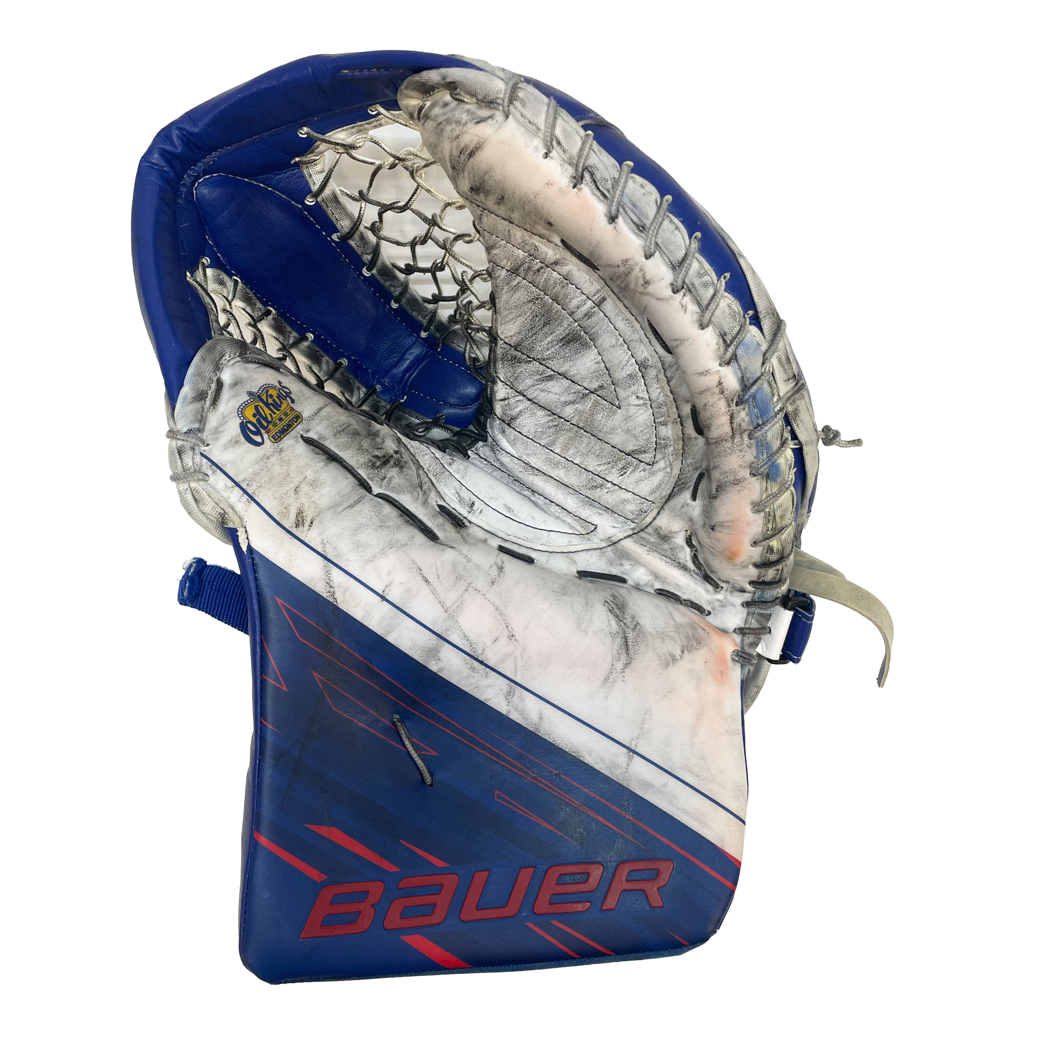 Bauer Vapor Hyperlite 2 - Gant de gardien de but Pro Stock d'occasion (blanc/bleu/rouge)